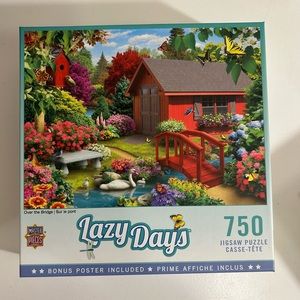 Like New 750 Piece Jigsaw Puzzle “Over The Bridge” by Lazy Days.